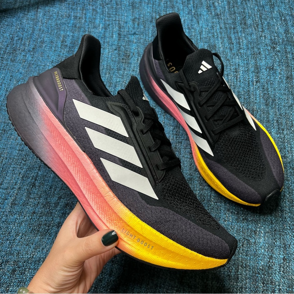 Adidas Ultraboost 5X Running Shoes in Core Black Zero Metalic Spark Men's 12.5